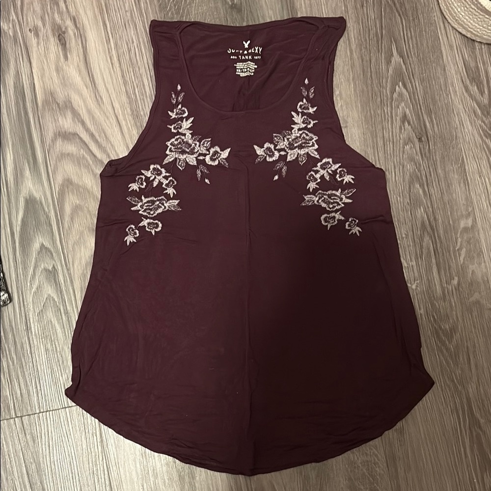 American Eagle Soft & Sexy Embellished Sleeveless Tank Top